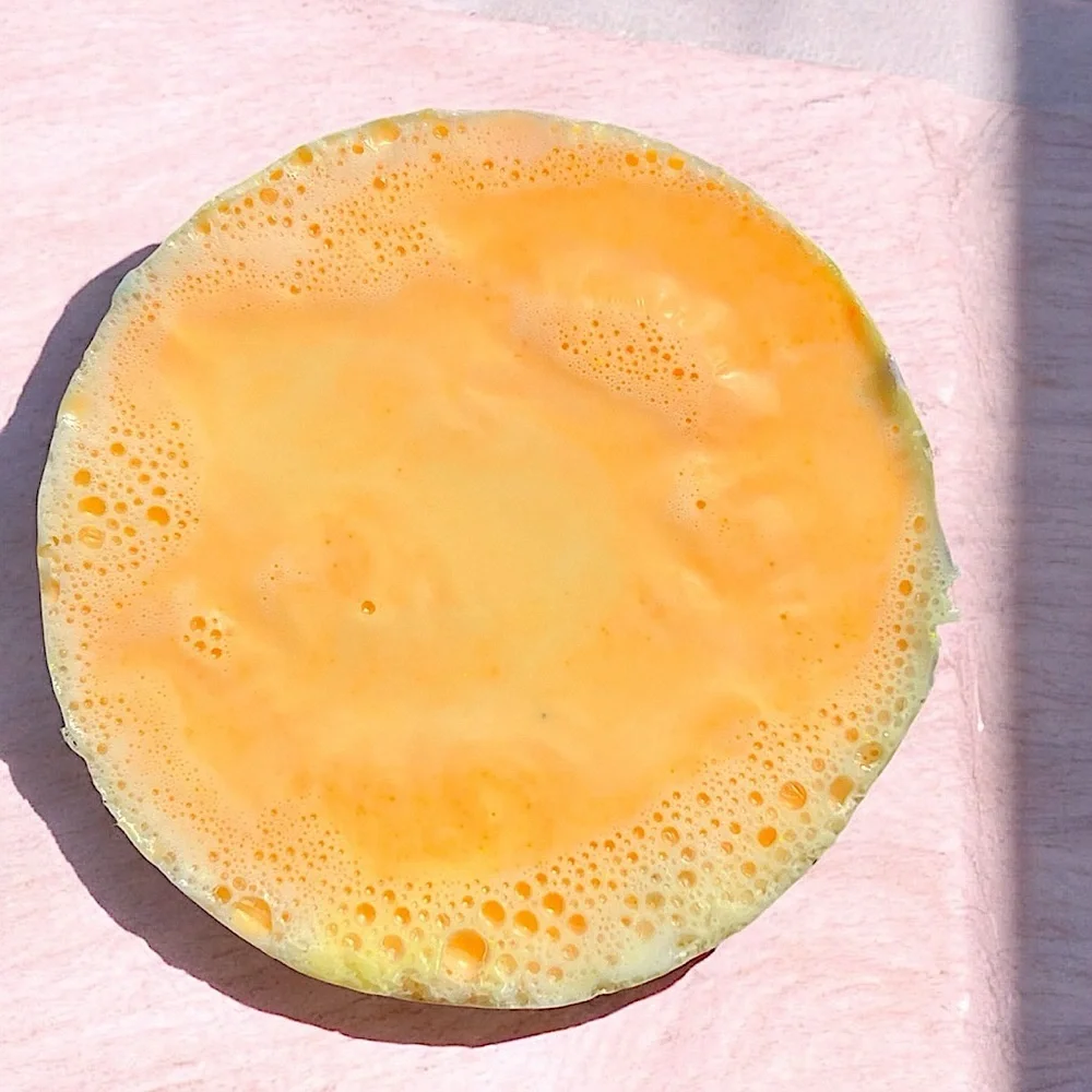 Citrus 🍊 handmade soap 3x3 inches 3.5oz made with goat milk & coconut oil